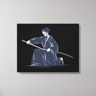 Toile Tableau japonais Samurai