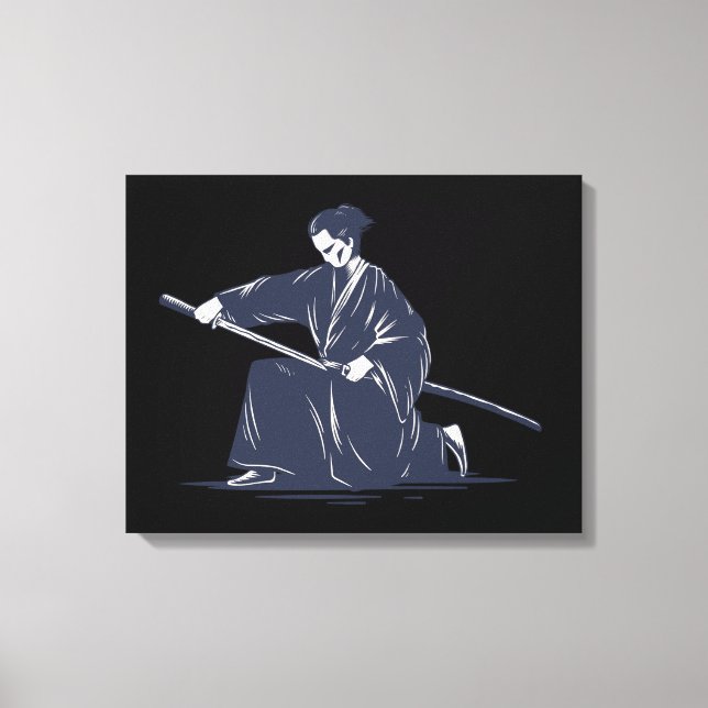Toile Tableau japonais Samurai (Recto)
