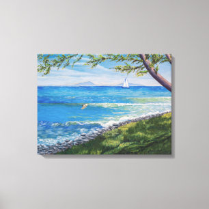 Toile Tableau marin de Crescent Head Beach
