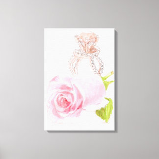 Toile Tableau original sur toile, "Diamant rose"