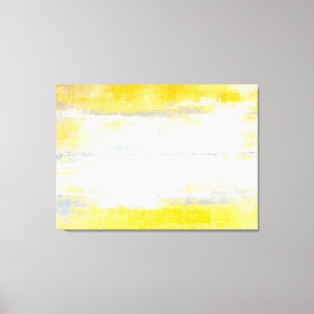 Toile Tableaux d'art Abstrait gris et jaune (Recto)
