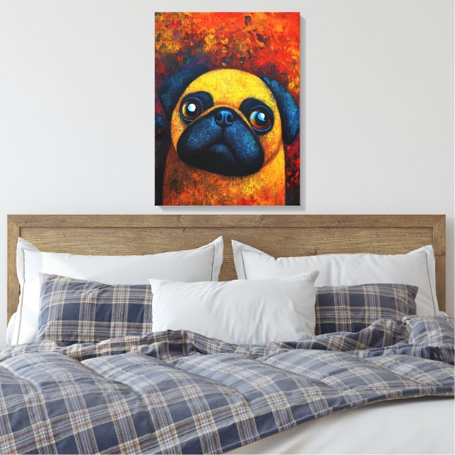 Toile Tableaux d'art Portrait de chien (Insitu(Chambre))