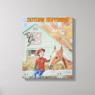 Toile Tableaux d'automne pour enfants