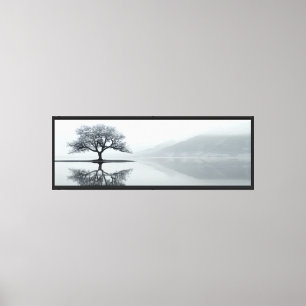 Toile Tableaux de réflexion minimaliste de l'arborescenc