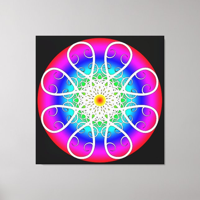 Toile Tableaux étirés Fleurs Abstraites (Recto)