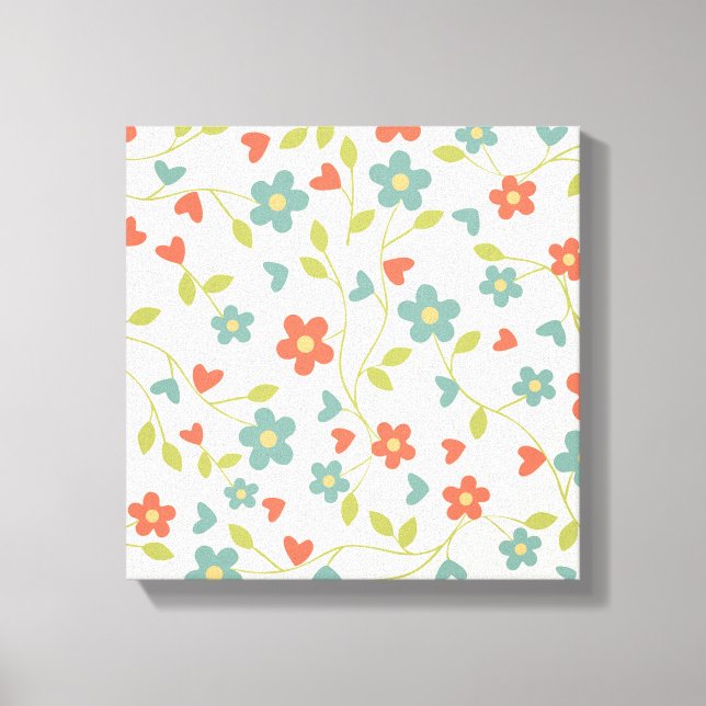 Toile Tableaux Fleurs De Printemps Cute (Recto)