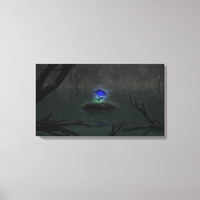 Toile Tableaux Roses bleus (Recto)