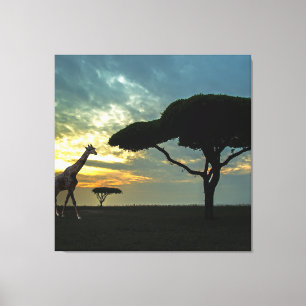 Toile Tablette africaine Safari Sunset étirée