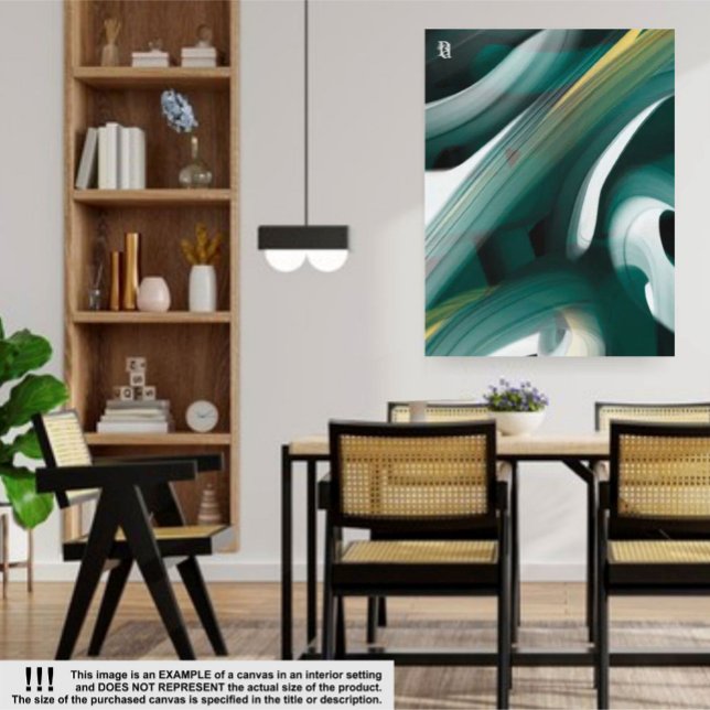 Toile Tablette d'art Abstraite tendance 24x36" Blanc noi (Créateur téléchargé)