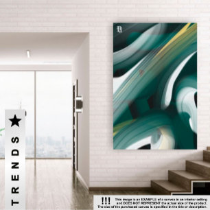 Toile Tablette d'art Abstraite tendance 40x60" Blanc noi