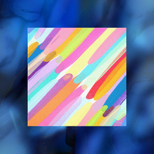 Toile Taches de couleur diagonales, peinture Abstraite