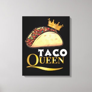 Toile Taco Queen Taco Cadeaux femmes Tacos Lover Taco