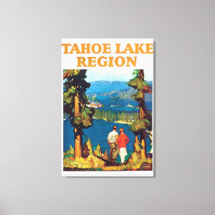 Toile Tahoe Lake Region Poster Vintage voyage Artwork