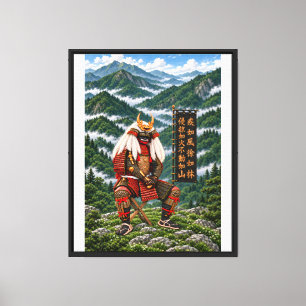 Toile Takeda Shingen Deep Green 16x20 cadre noir 1,25 po