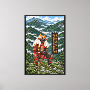 Toile Takeda Shingen Deep Green 20x30 0,75po encadré