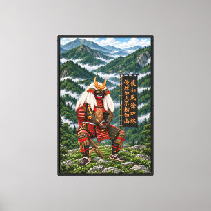Toile Takeda Shingen Deep Green 20x30 1,25 po encadré