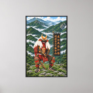 Toile Takeda Shingen Deep Green 24x36 encadré 1,25 po