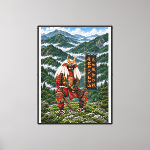 Toile Takeda Shingen Deep Green 30x40 0,75po encadré