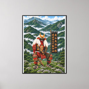 Toile Takeda Shingen Deep Green 30x40 1,25 po encadré
