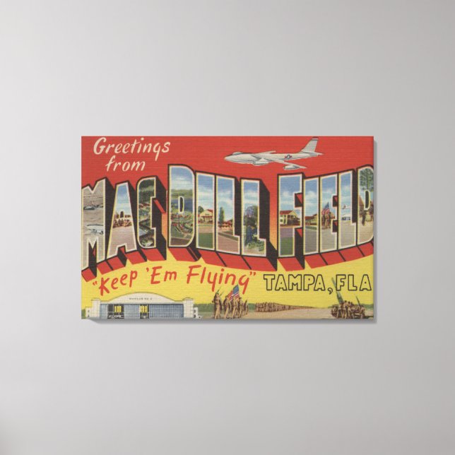 Toile Tampa, Floride - Salutations De Mac Dill Field (Recto)