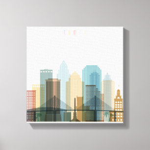 Toile Tampa, Floride Ville Skyline