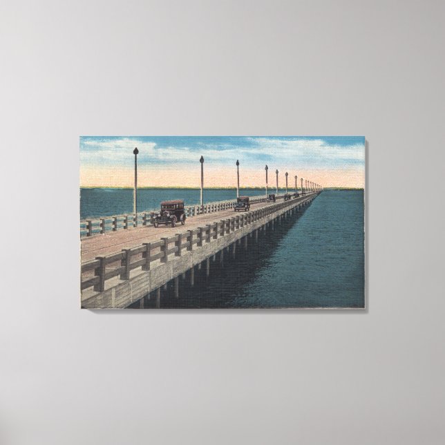 Toile Tampa, FlorideVue de Gandy BridgeTampa, FL (Recto)