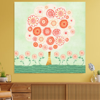 Toile Tangerine Dream Tree Poster multimédia mixte Impri