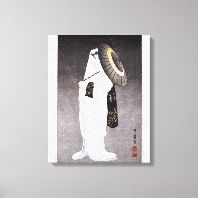 Toile Taniguchi Kokyo Esprit du Heron Maiden (Recto)