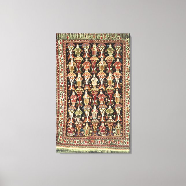 Toile Tapis persan, 19ème-20ème siècle (Recto)