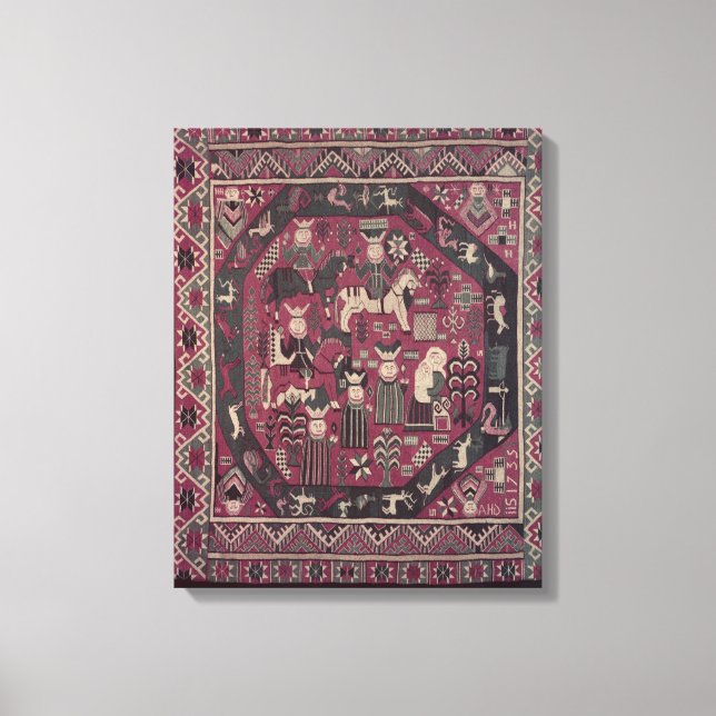 Toile Tapis représentant des chevaliers (Recto)