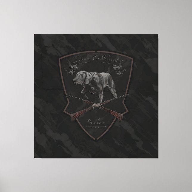 Toile Tapisserie de pointeur à pois court allemand (Recto)