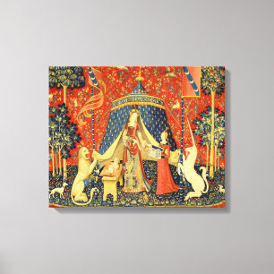 Toile Tapisserie Médiévale de la Dame et la Licorne : Ar