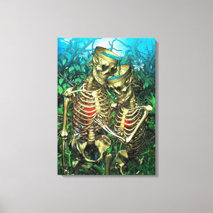 Toile Tarot de Père Noël Muerte - deux de tasses