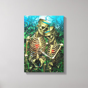 Toile Tarot de Père Noël Muerte - deux de tasses