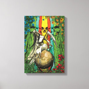Toile Tarot de Père Noël Muerte - le monde
