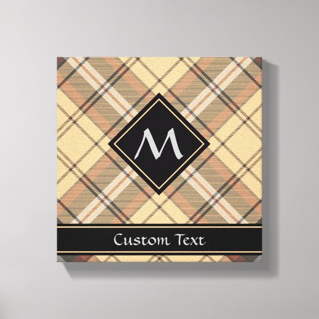 Toile Tartan beige et marron (Recto)