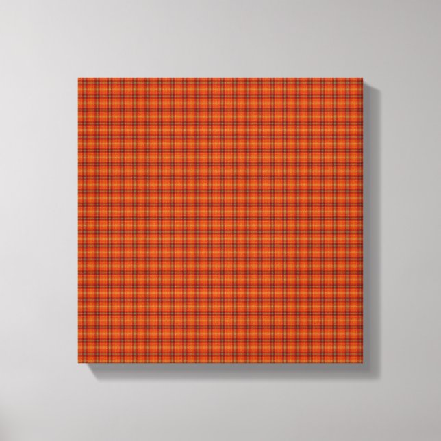 Toile Tartan Orange Enveloppée (Recto)