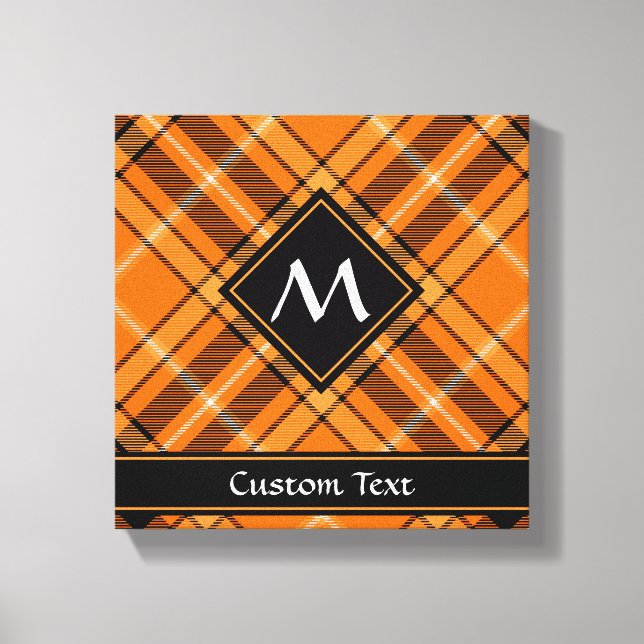 Toile Tartan Orange Halloween (Recto)