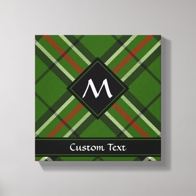 Toile Tartan Vert, Noir, Rouge et Blanc (Recto)