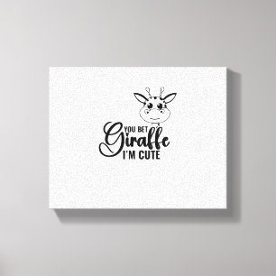 Toile Tas Parie Girafe Je Suis Mignon, Bébé Drôle, Bébé