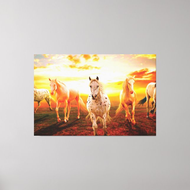 Toile Tasse de cheval au coucher du soleil (Recto)