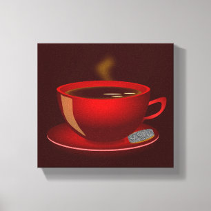 Toile tasse_de_thé_Vector_Clipart CAFÉ rouge CAFÉ TEA