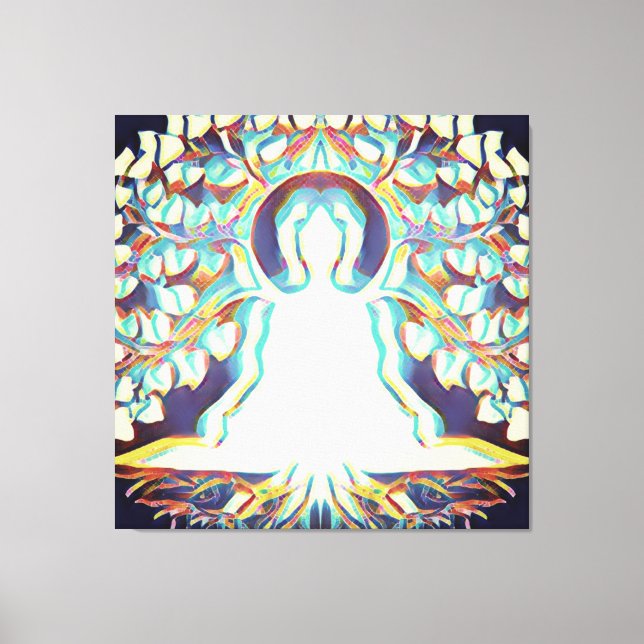 Toile Tat Tvam Asi | Aura blanche, Bouddha (Recto)