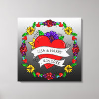 Tatouage Graffiti Art Style Mariage mariée et cham