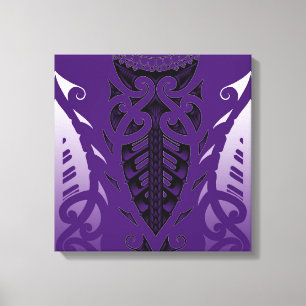 Toile tatouage maori tribal conception art moderne