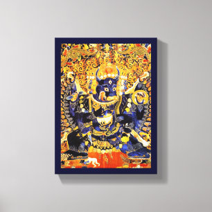 Toile Tatouage oriental frais d'un dieu de la mort de