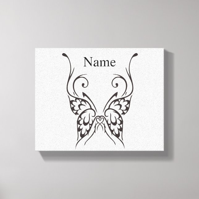 Toile Tatouage papillon stylisé Thunder_Cove (Recto)