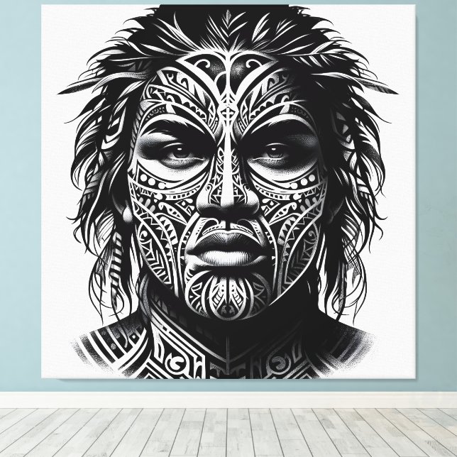 Toile Tatouage visage (Insitu (Plancher de Bois))
