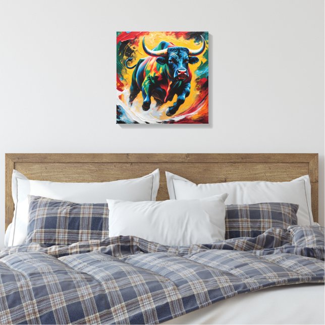 Toile Taureau en mouvement (Insitu(Chambre))