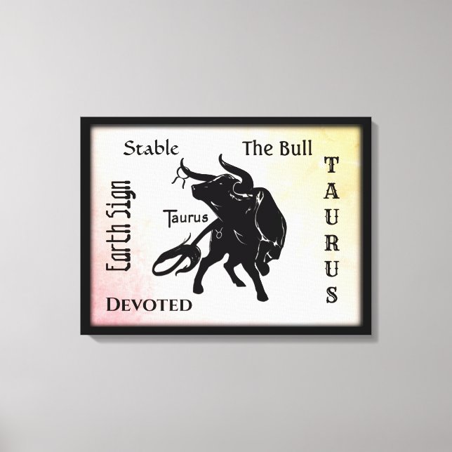 Toile Taurus puissant le Zodiaque Bull (Recto)